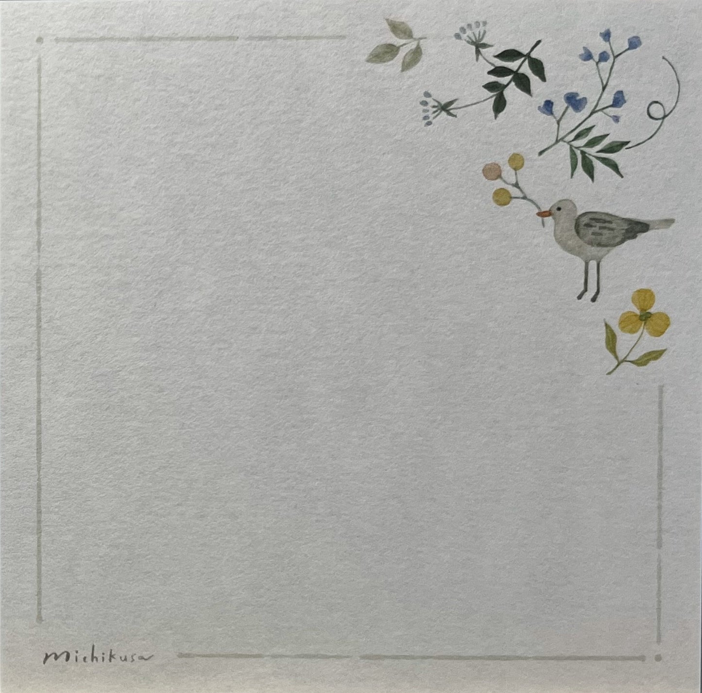 奉書紙の上にネコと野の花が描かれた、ぬくもりを感じる和風メモパッド。やさしい色合いと静かな空気感が魅力。/
A warm, Japanese-style memo pad printed on Hōsho paper, featuring a cat and delicate wildflowers in soft, calming tones.