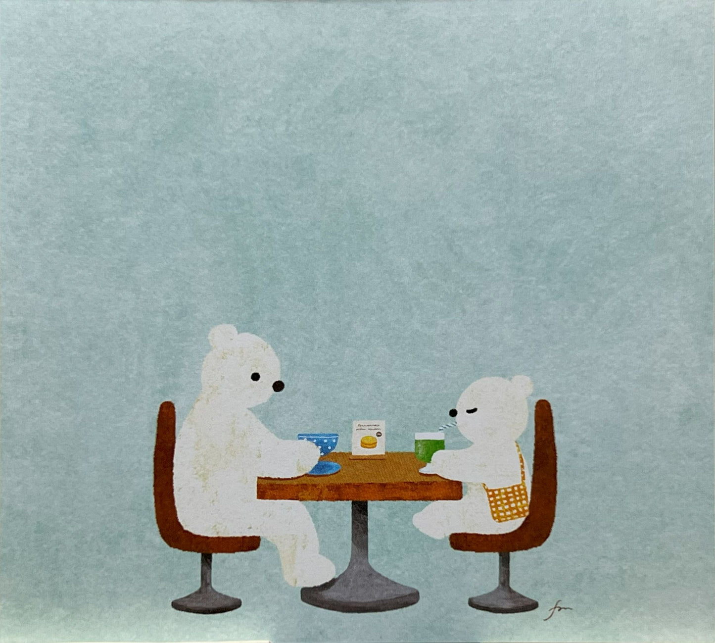 くまやうさぎなどの動物たちがティータイムを楽しむ、あたたかなイラストメモ
Memo card featuring animals like bears and rabbits enjoying tea time together