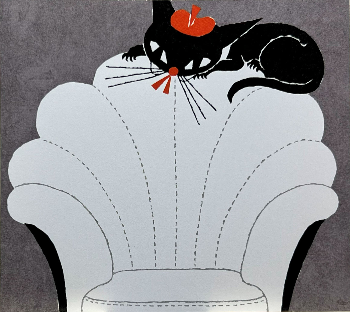 椅子に乗った黒ねこロビンのイラスト入りブロックメモ(4柄)
Block memo featuring illustrations of black cat Robin relaxing on chairs (4 designs)