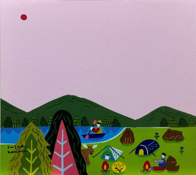 鈴木なるみが描く動物たちの暮らしをテーマにしたカラフルなブロックメモ(4柄)
Colorful block memo featuring animal-themed illustrations by Narumi Suzuki (4 designs)