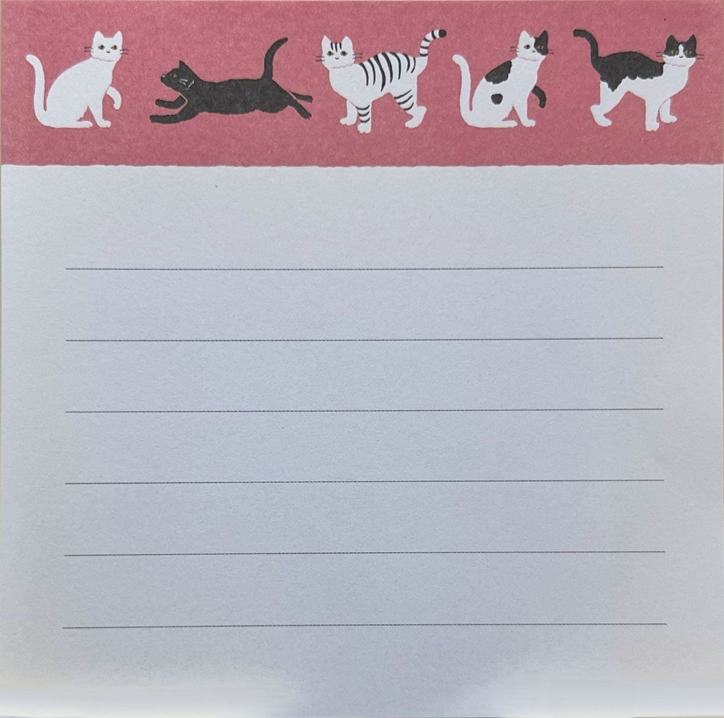 クロネコたちのイラストが描かれた真夜中の雑貨店シリーズのメモパッド(4柄)
Memo pad from the Midnight Zakkaten series featuring black cat illustrations (4 designs)