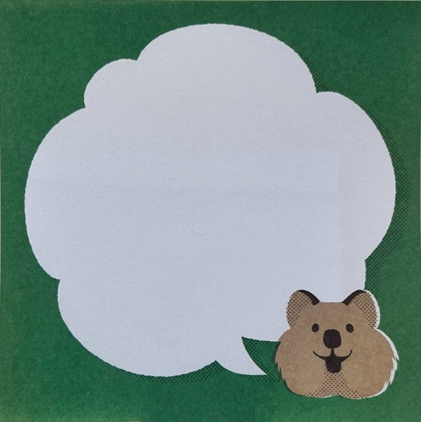 クオッカワラビーといちごのイラストが描かれたアニマル百貨店シリーズのメモパッド(4柄)
Memo pad from the Animal Department Store series featuring quokkas and strawberries (4 designs)