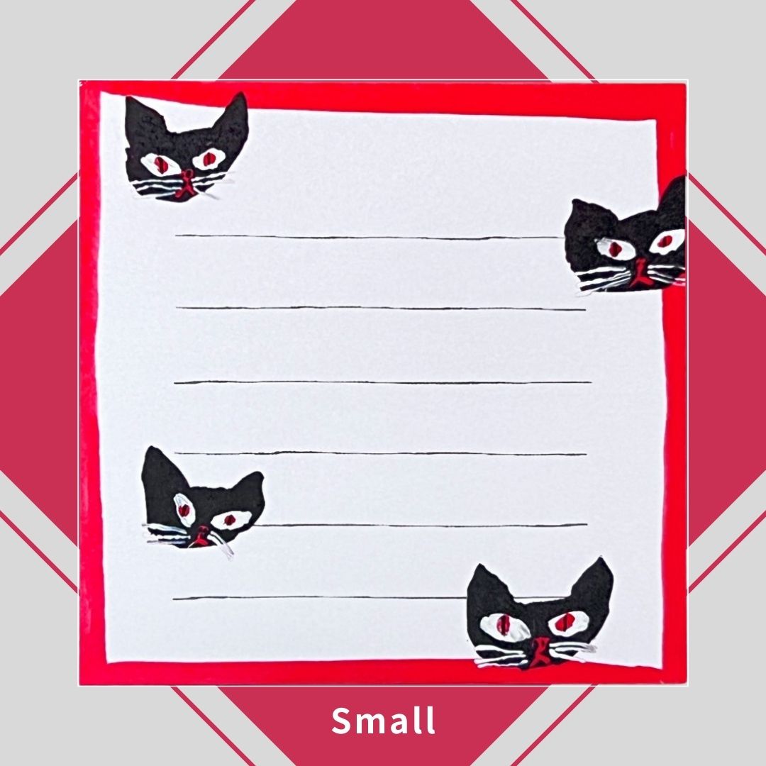 ミロコマチコ ダブル一筆箋 ネコ|Mirocomachiko Double Message Pad Cat