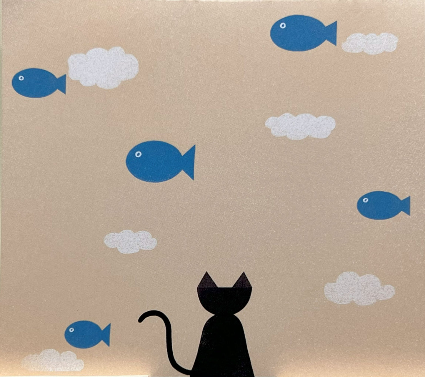 ネコとさかなをモチーフにした、ユーモラスで印象的なイラストメモ
Illustrated memo card featuring cats and fish in playful, stylized designs
