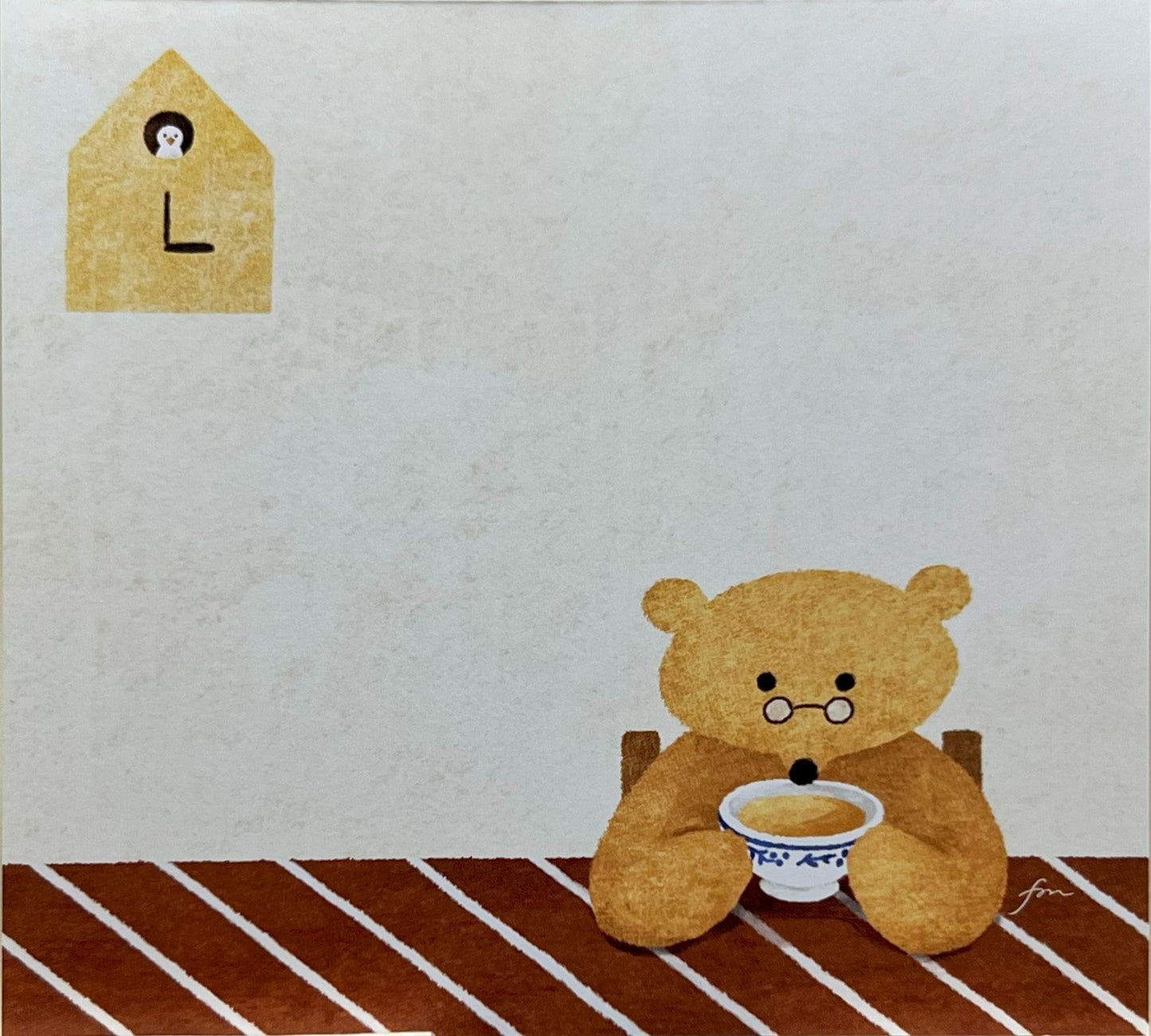 くまやうさぎなどの動物たちがティータイムを楽しむ、あたたかなイラストメモ
Memo card featuring animals like bears and rabbits enjoying tea time together