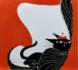 椅子に乗った黒ねこロビンのイラスト入りブロックメモ（4柄）
Block memo featuring illustrations of black cat Robin relaxing on chairs (4 designs)