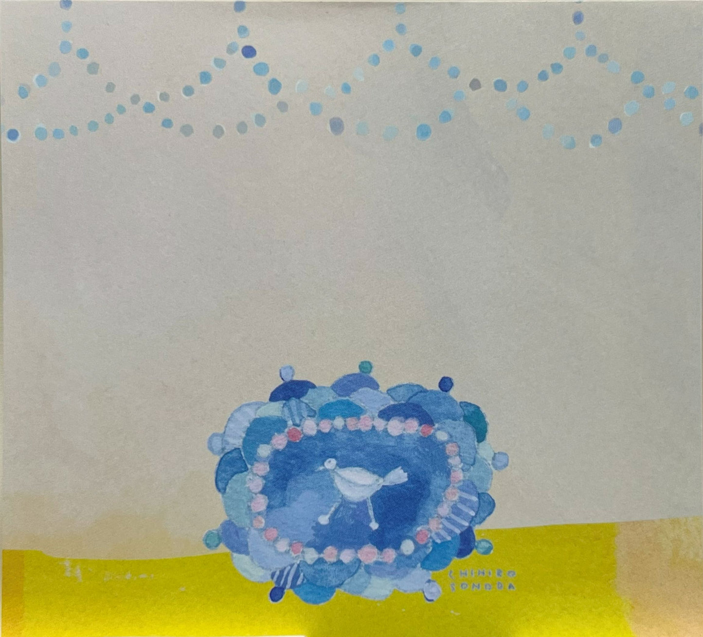 ブローチをモチーフにした園田千尋のやさしいタッチのイラスト入りブロックメモ（4柄）
Block memo featuring brooch-themed illustrations by Chihiro Sonoda in soft pastel tones (4 designs)