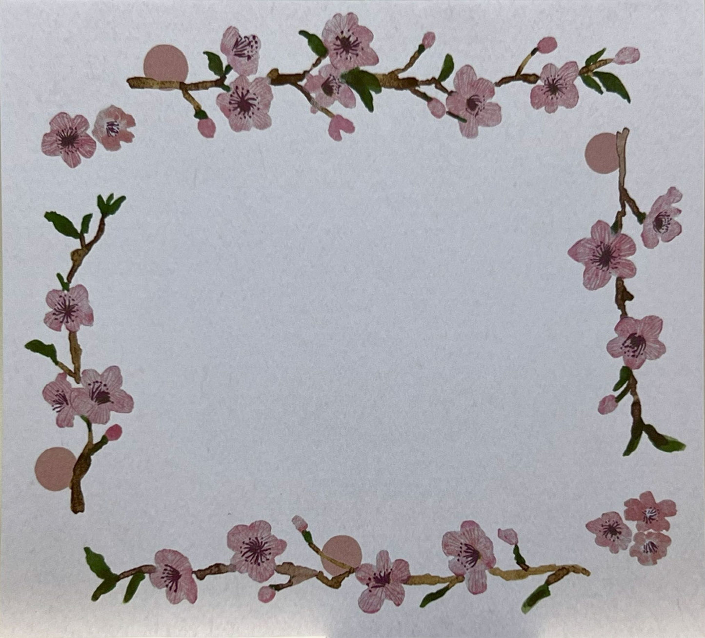 大森木綿子による桜の風景を描いた繊細なイラストのブロックメモ（4柄）
 Delicate block memo featuring cherry blossom scenes illustrated by Yuko Omori (4 designs)