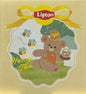 ハニーティーを楽しむくまのメモパッド（リプトン紅茶、はちみつ、ミツバチのイラスト）
Memo pad featuring a bear enjoying honey tea with Lipton tea, honey pot, and bees