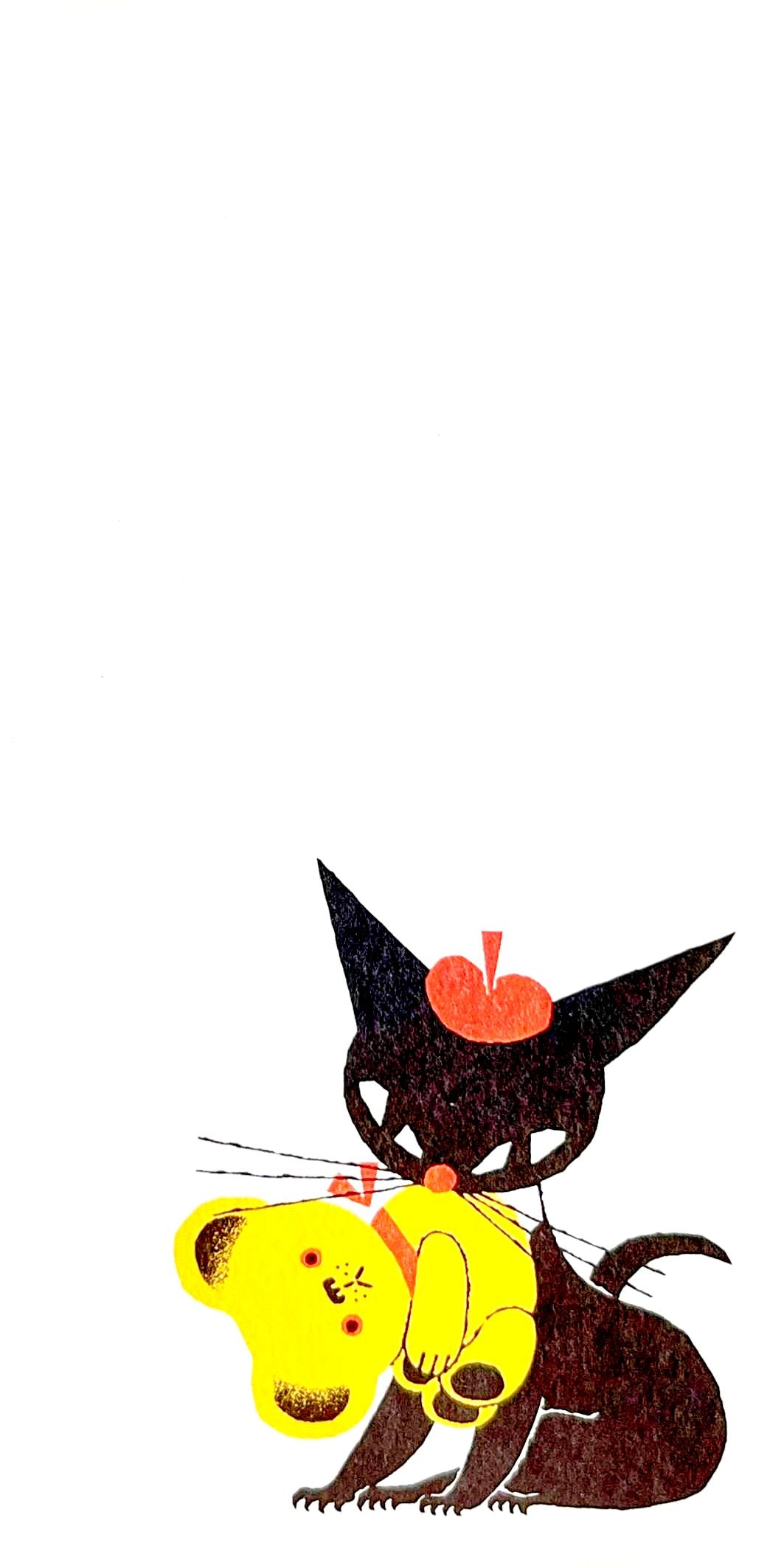 cozyca products｜黒ねこ意匠 一筆箋「BLACK CAT ROBIN」【B】