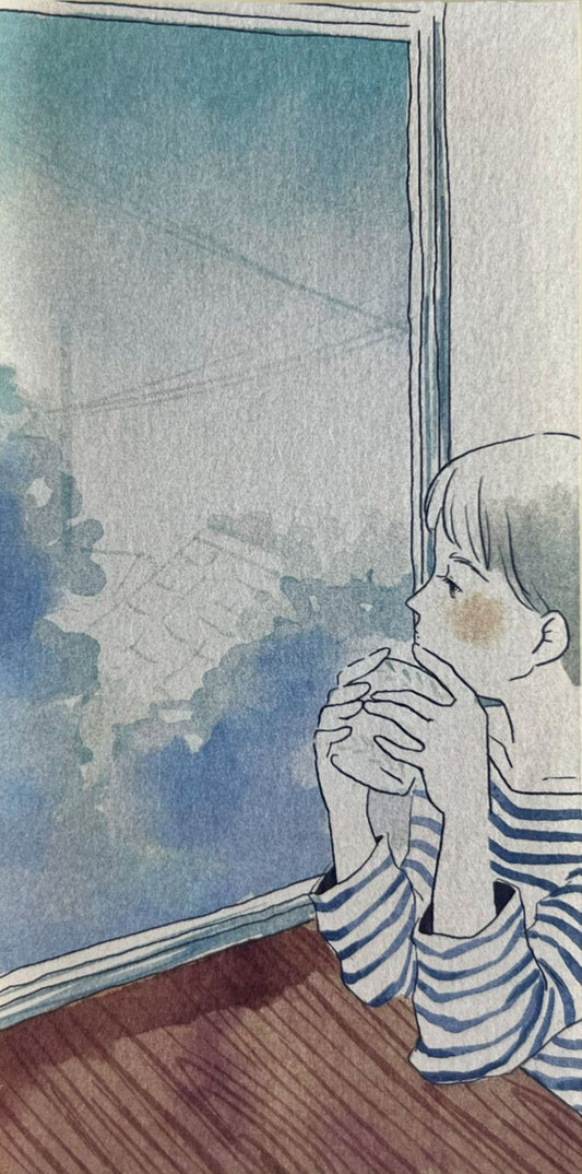 藤巻佐有梨による、穏やかな生活の一瞬を描いた美濃和紙一筆箋
Ichibitsusen letter pad by Sayuri Fujimaki depicting gentle moments of everyday life on Mino washi