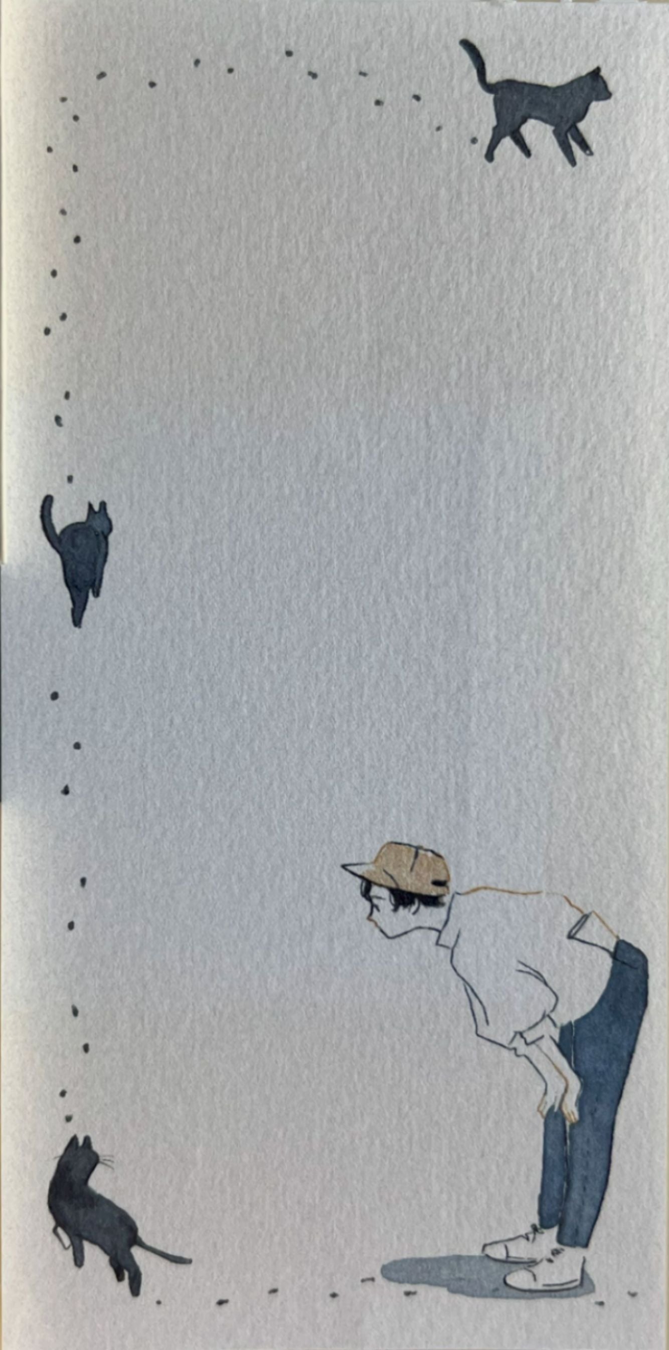 藤巻佐有梨による、穏やかな生活の一瞬を描いた美濃和紙一筆箋
Ichibitsusen letter pad by Sayuri Fujimaki depicting gentle moments of everyday life on Mino washi